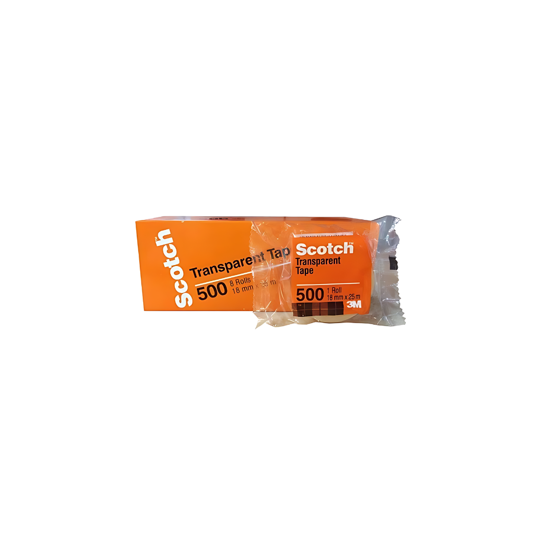 3M 500 Transparent Tape 18mm X 25 Meters