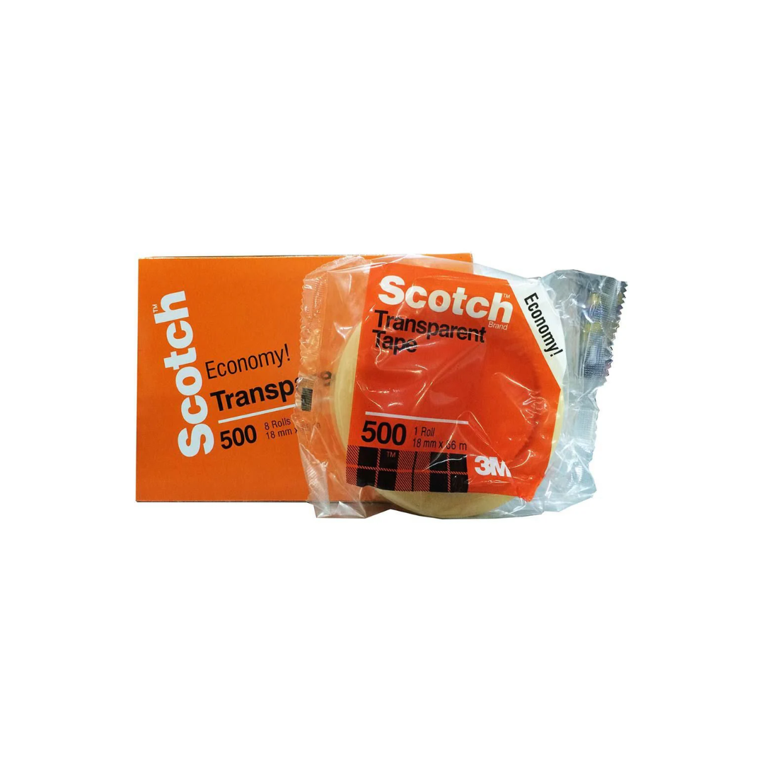 3M 500 Transparent Tape 18mm X 66 Meters