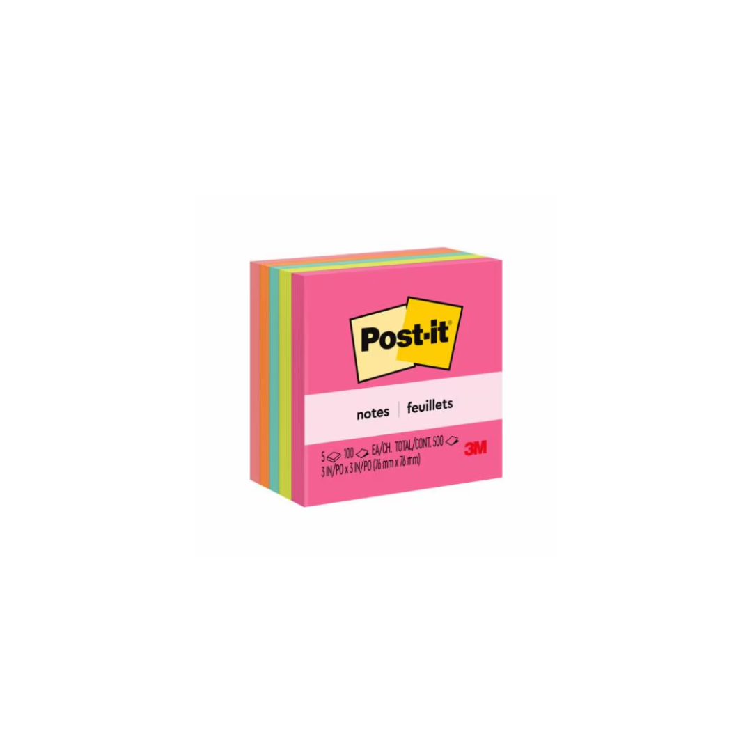 3M Post It Pad 654-5AN 3" X 3" Capetown 5'S