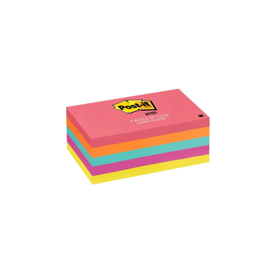 3M Post It Pad 655-5PK 3" X 5" Capetown 5'S