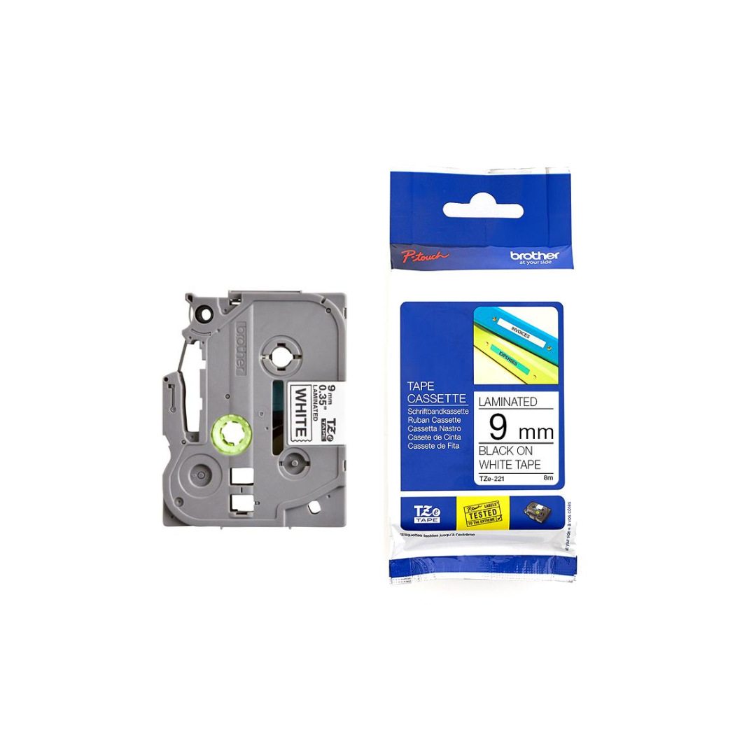 Brother Label Tape TZE-221 9mm Black On White