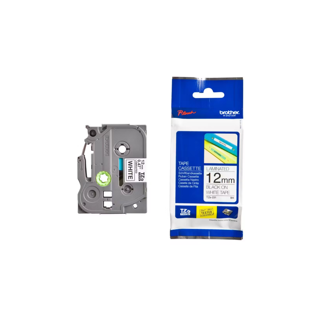 Brother Label Tape TZE-231 12mm Black On White