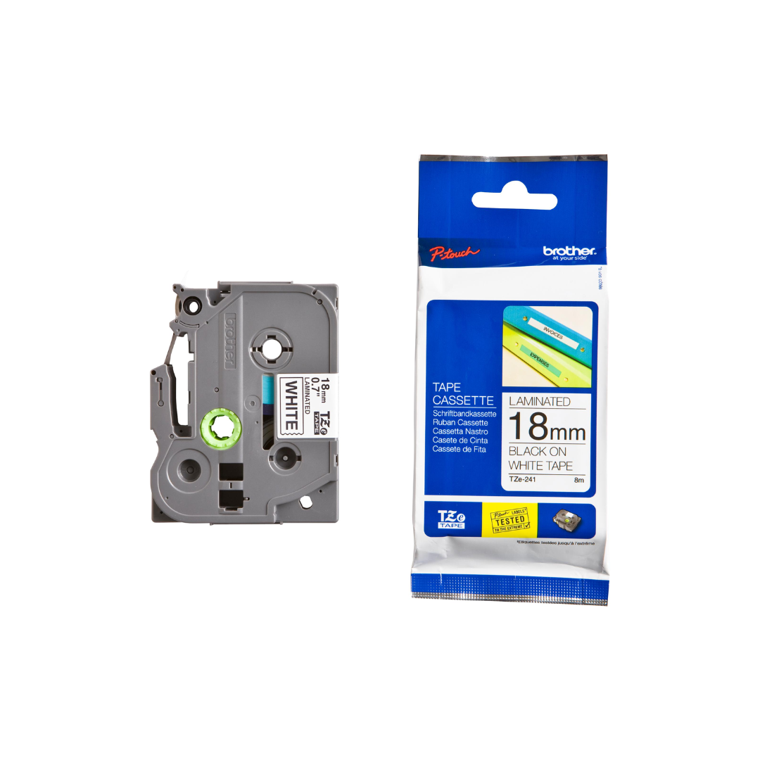 Brother Label Tape TZE-241 18mm Black On White