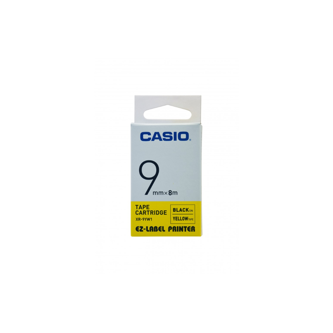 Casio Label Tape 9mm Black On Yellow XR-9YW1