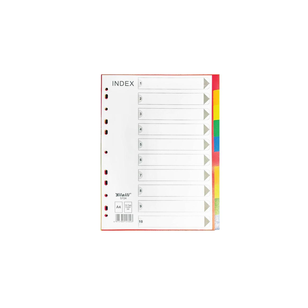 Plastic Divider A4 10 Colours
