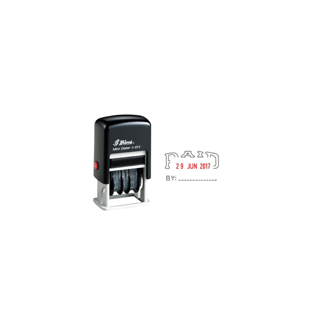 Shiny Self-Inking Stamp S401 Paid w/ Date