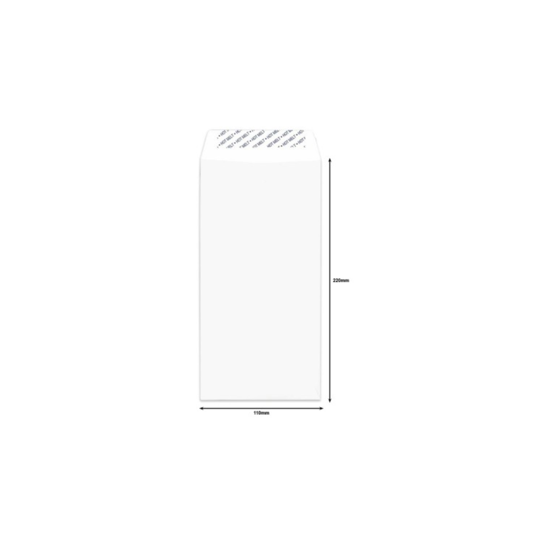 White Envelope 4" X 9" Peel & Seal 500'S