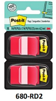 3M Tape Flag 680-2 1" X 1.7" 50'S (Twinpack)