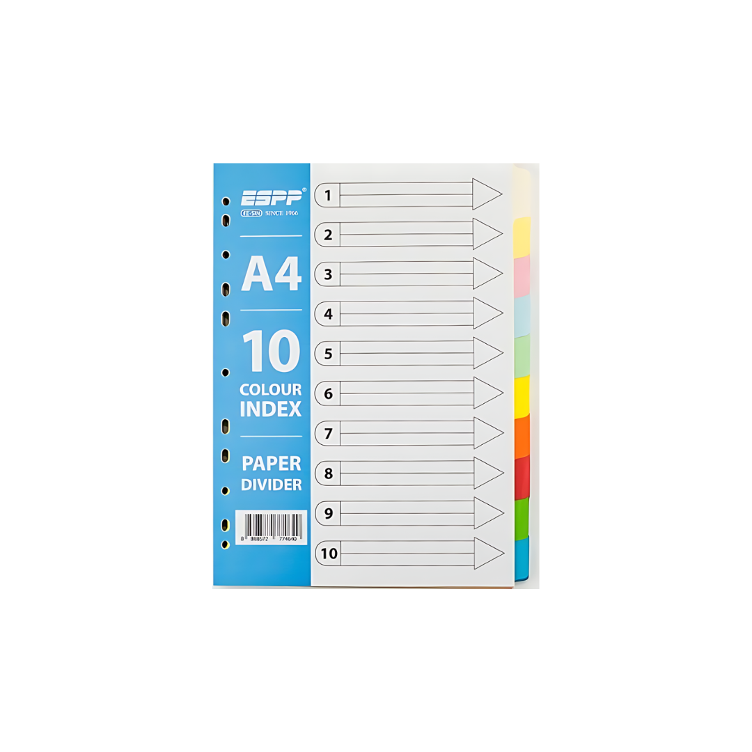 A4 Paper Divider 10 Colours (5Sets/Packet) – Kukaya Media Supplies Pte Ltd