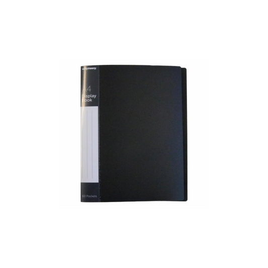 Clear File Holder 60 Pocket  Unrefillable  A4 (Black)