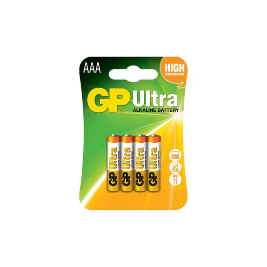 GP Ultra Alkaline Battery AAA 4'S