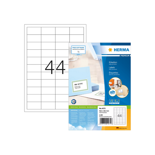 HERMA Superprint Label 48.3 X 25.4mm 4272 A4 100'S