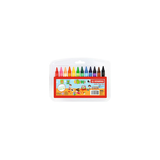 STABILO Jumbo Wax Crayons 12 Colours (2812JPL)