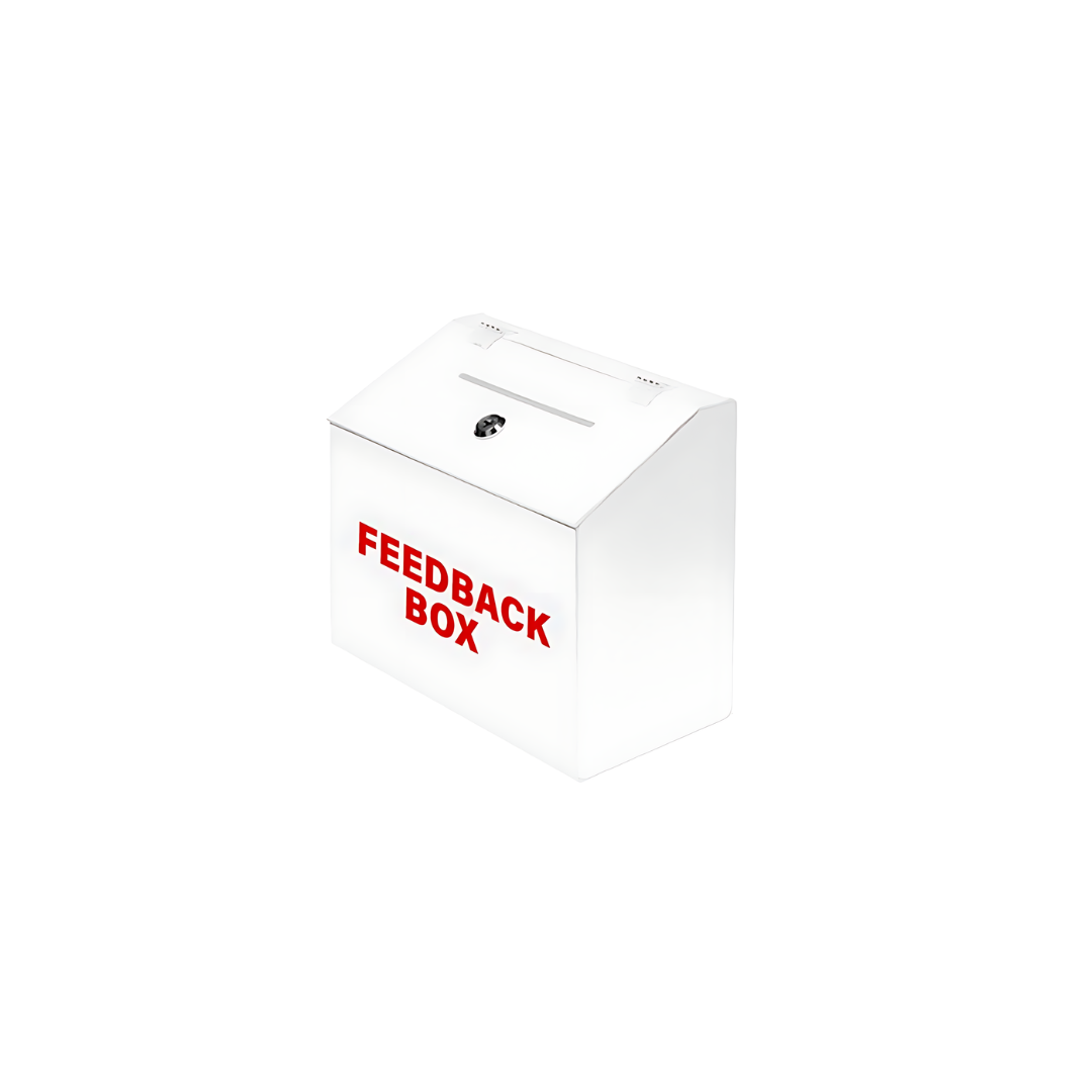 Red Suggestion Box Sticker Labek Suggestion Box A-BS-1W Opaque White – Kukaya Media Supplies Pte Ltd