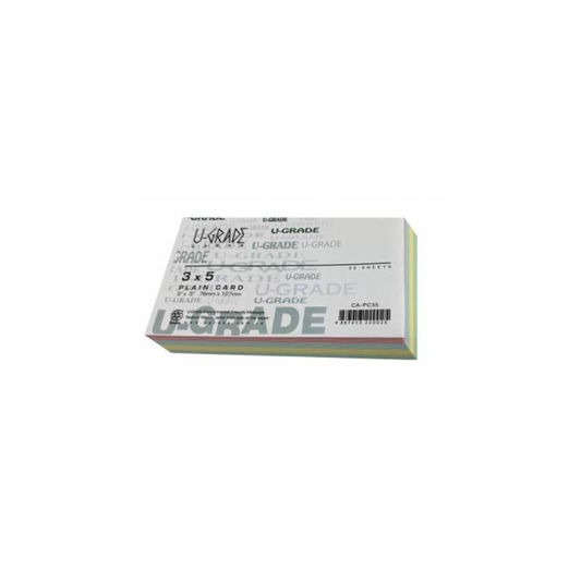 U-Grade White Plain Card CA-PC58 4" X 6" (50 Sheets)