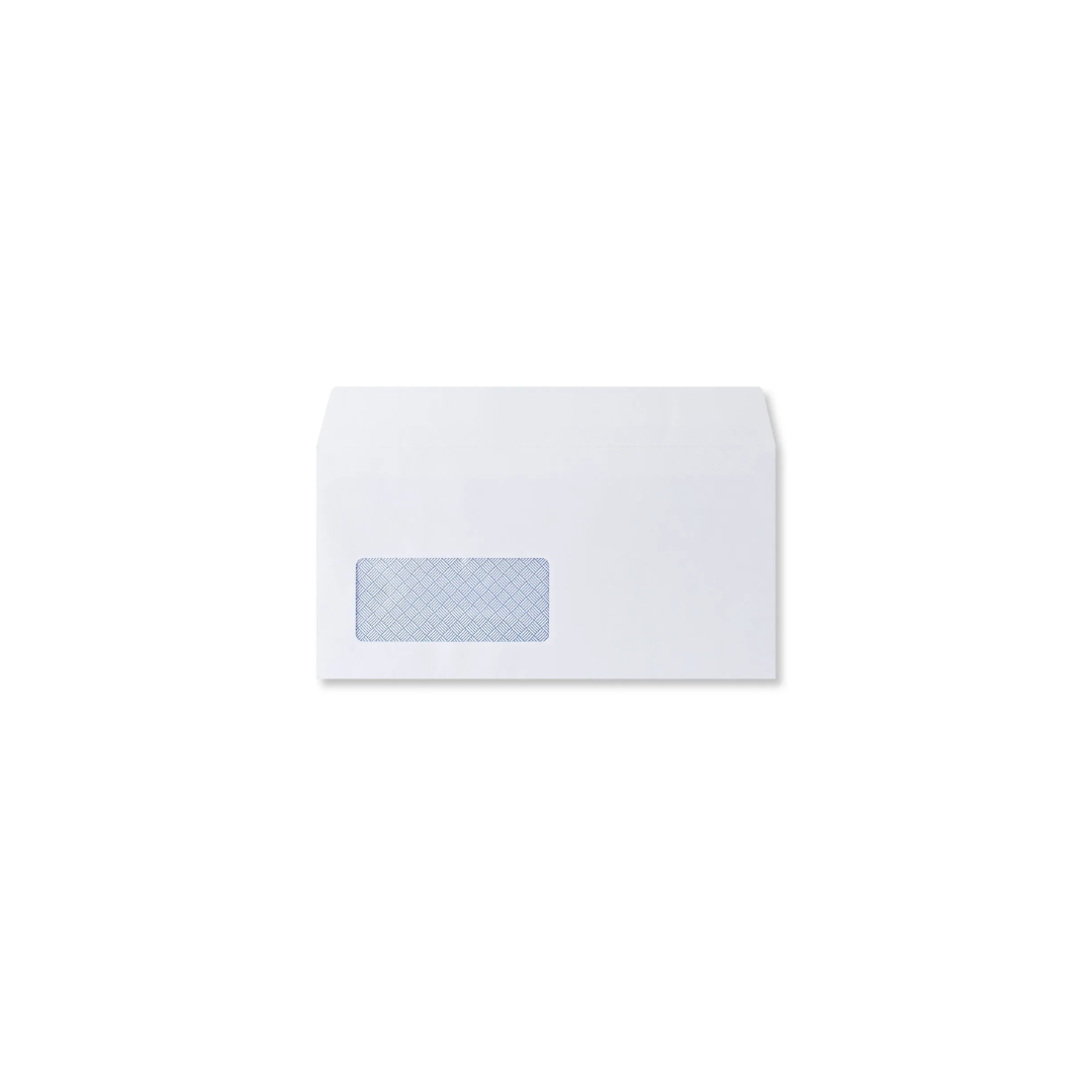 White Window Envelope 110X220mm Peel & Seal 500'S